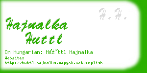 hajnalka huttl business card